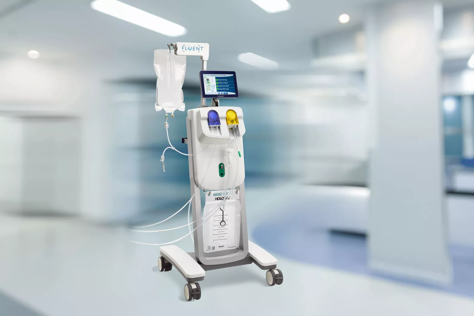 Fluent™ 灌流液管理システム（白い背景）