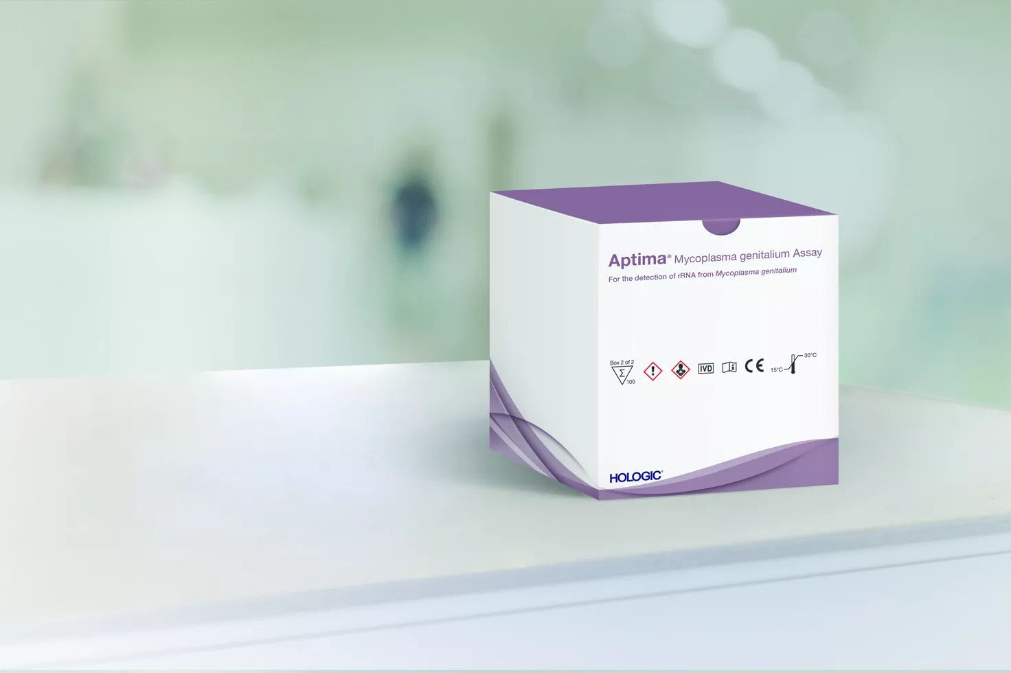 ラボの背景にあるアッセイボックス